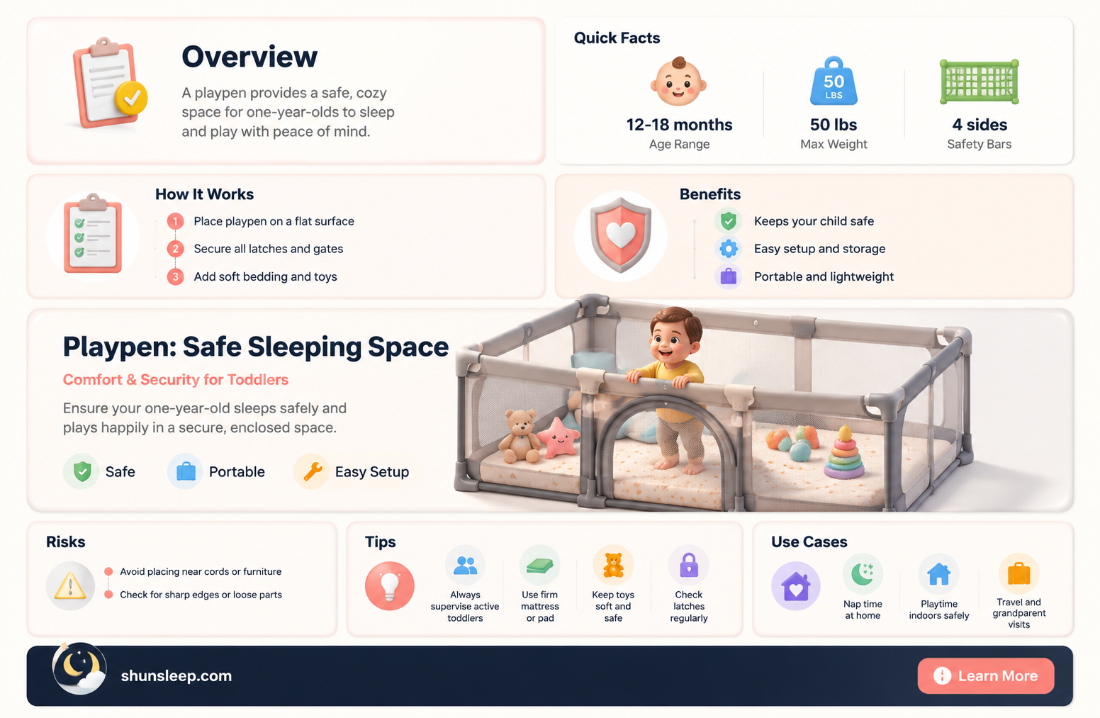 can 1 year old sleep in playpen
