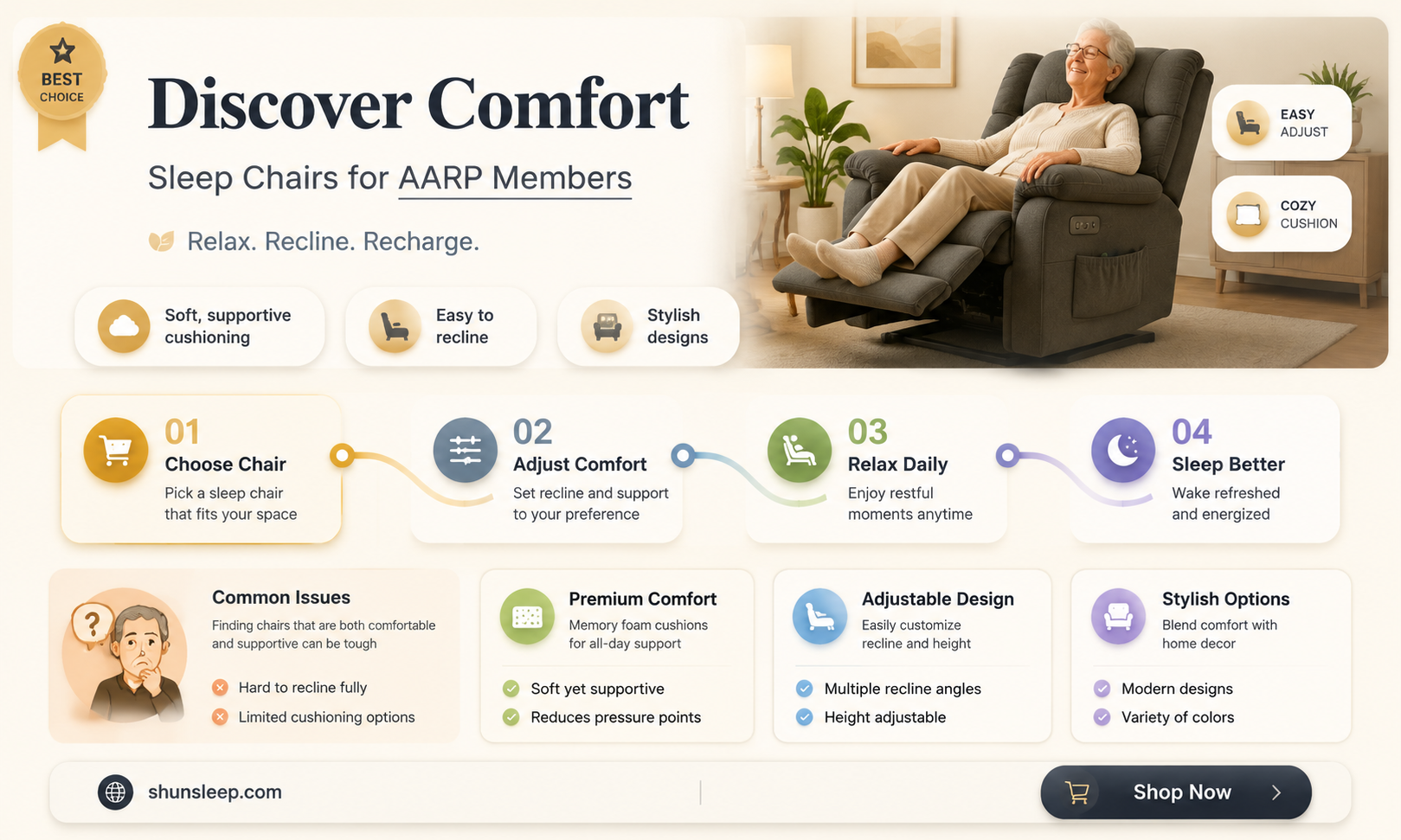 can aarp members get a sleep chair