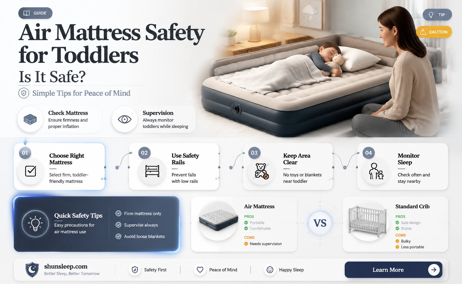 can a 3 year old sleep on an air mattress