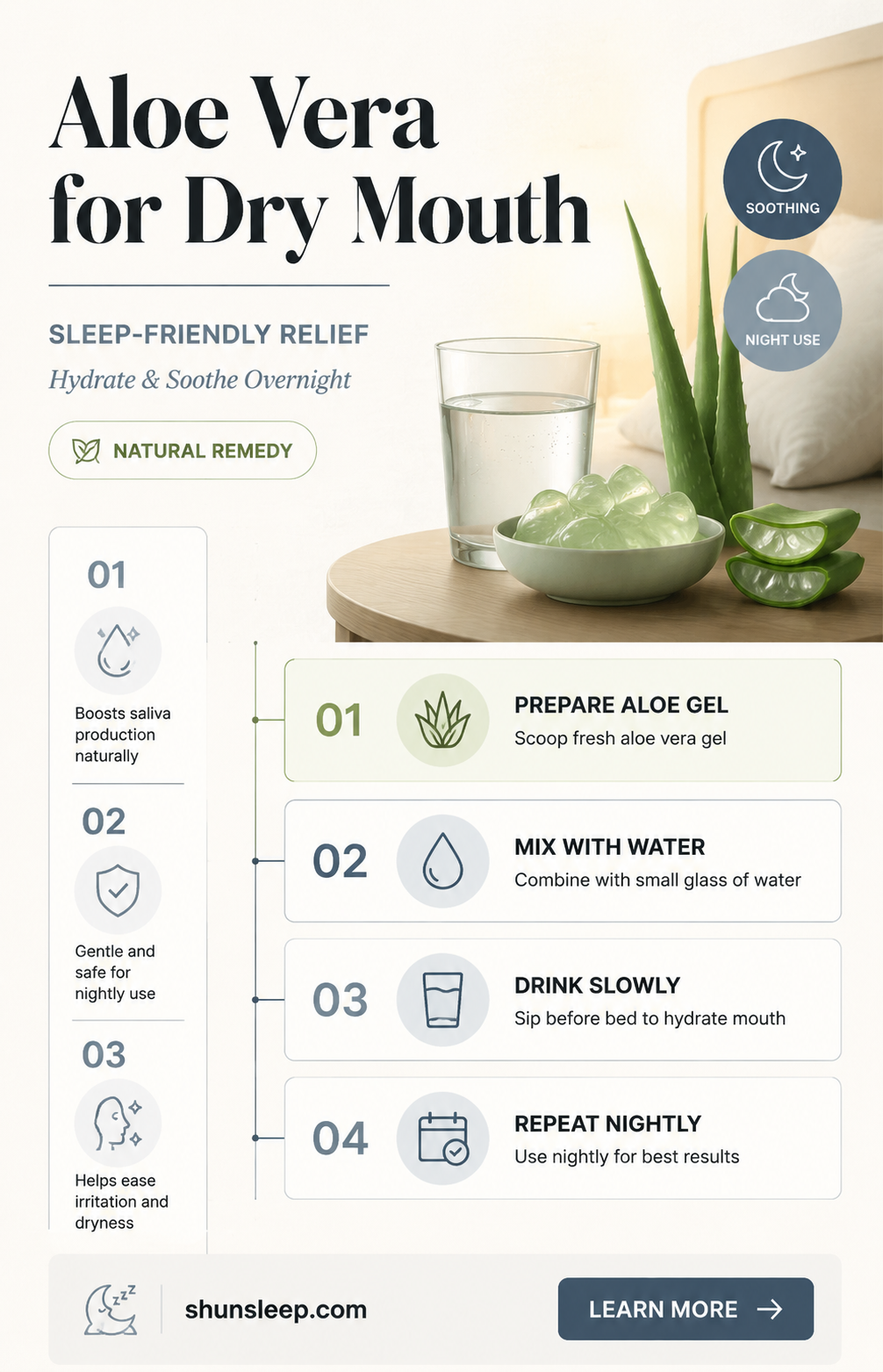 can aloe vera help with dry mouth when sleeping