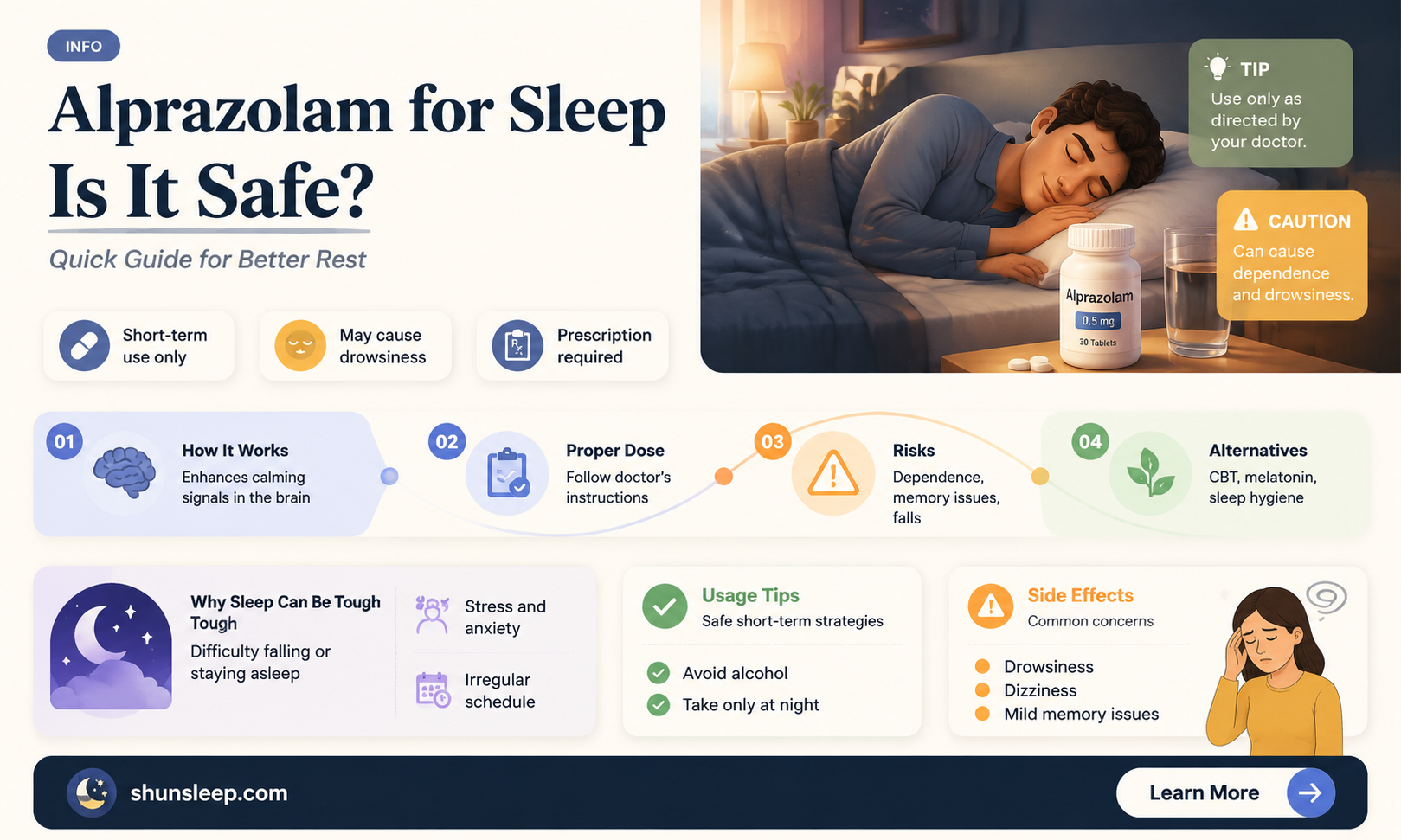 can alprazolam be used for sleeping