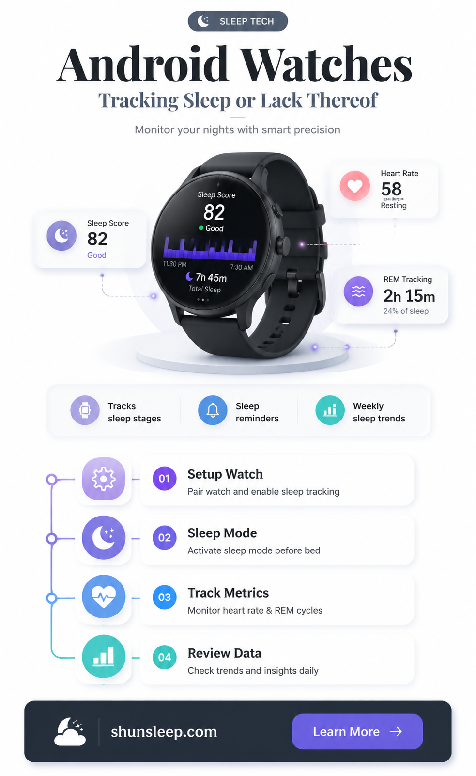 can android watch track sleep if not sleeping
