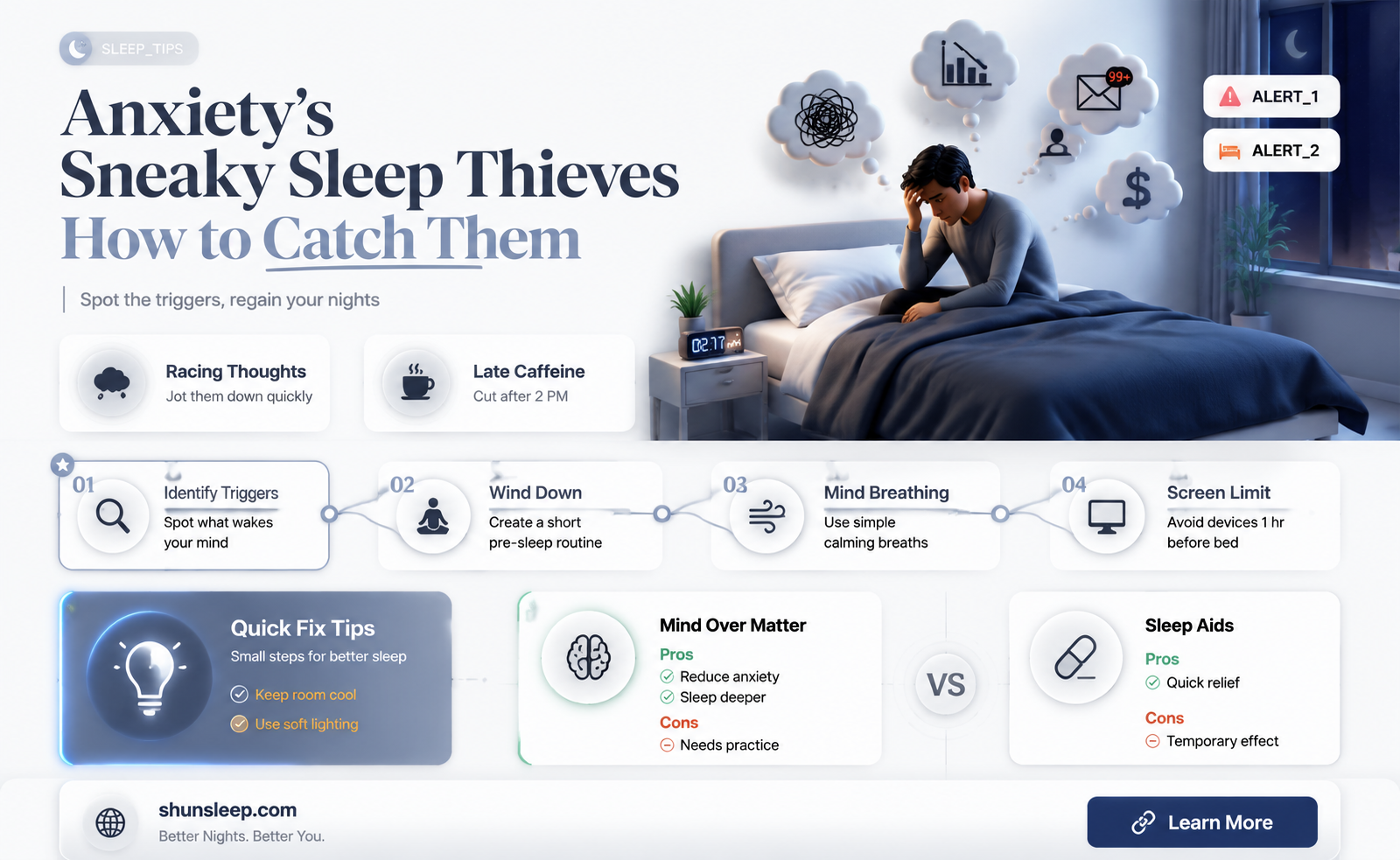 can anxiety distrupt sleep without you noticing