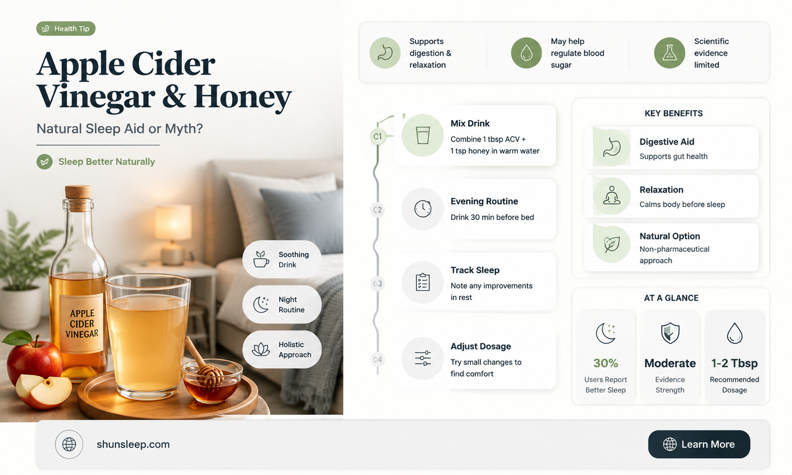 can apple cider vinegar and honey help you sleep