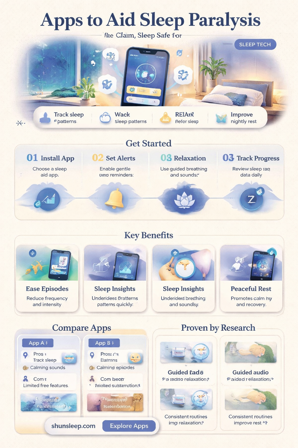 are there any apps that helpe sleep palarasys