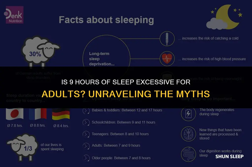 are 9 hours sleep too much for adults
