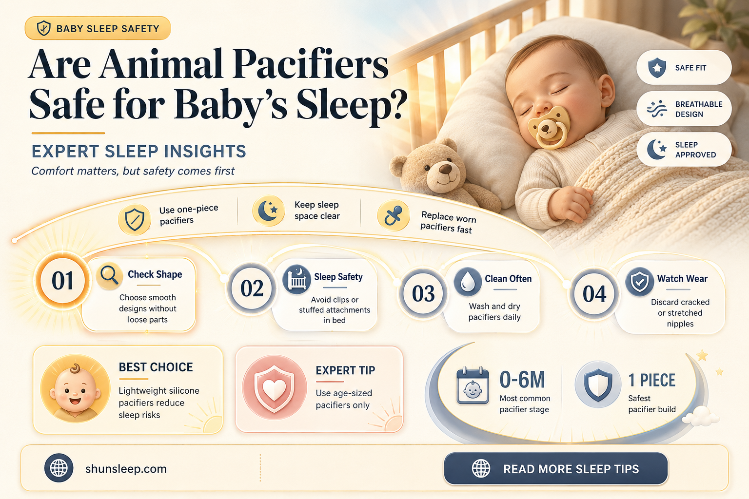can babies sleep with animal pacifiers