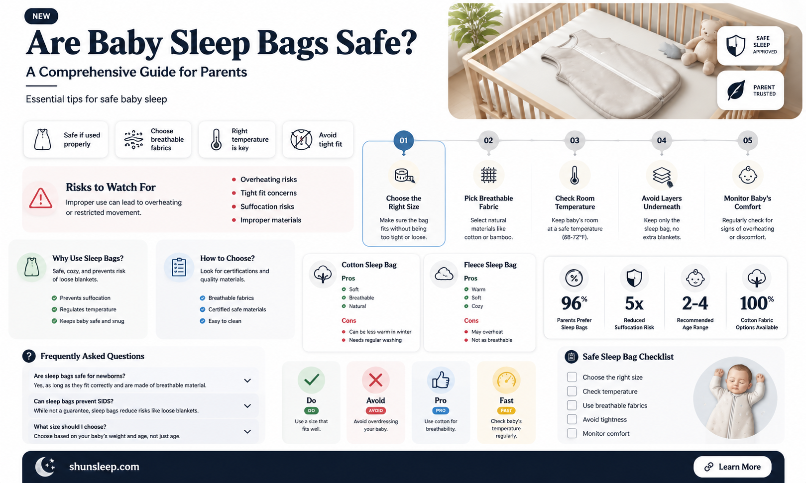 are baby sleep bags safe