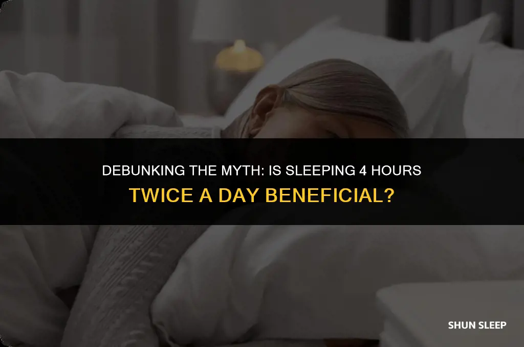 are you supposed to sleep 4 hours twice a day