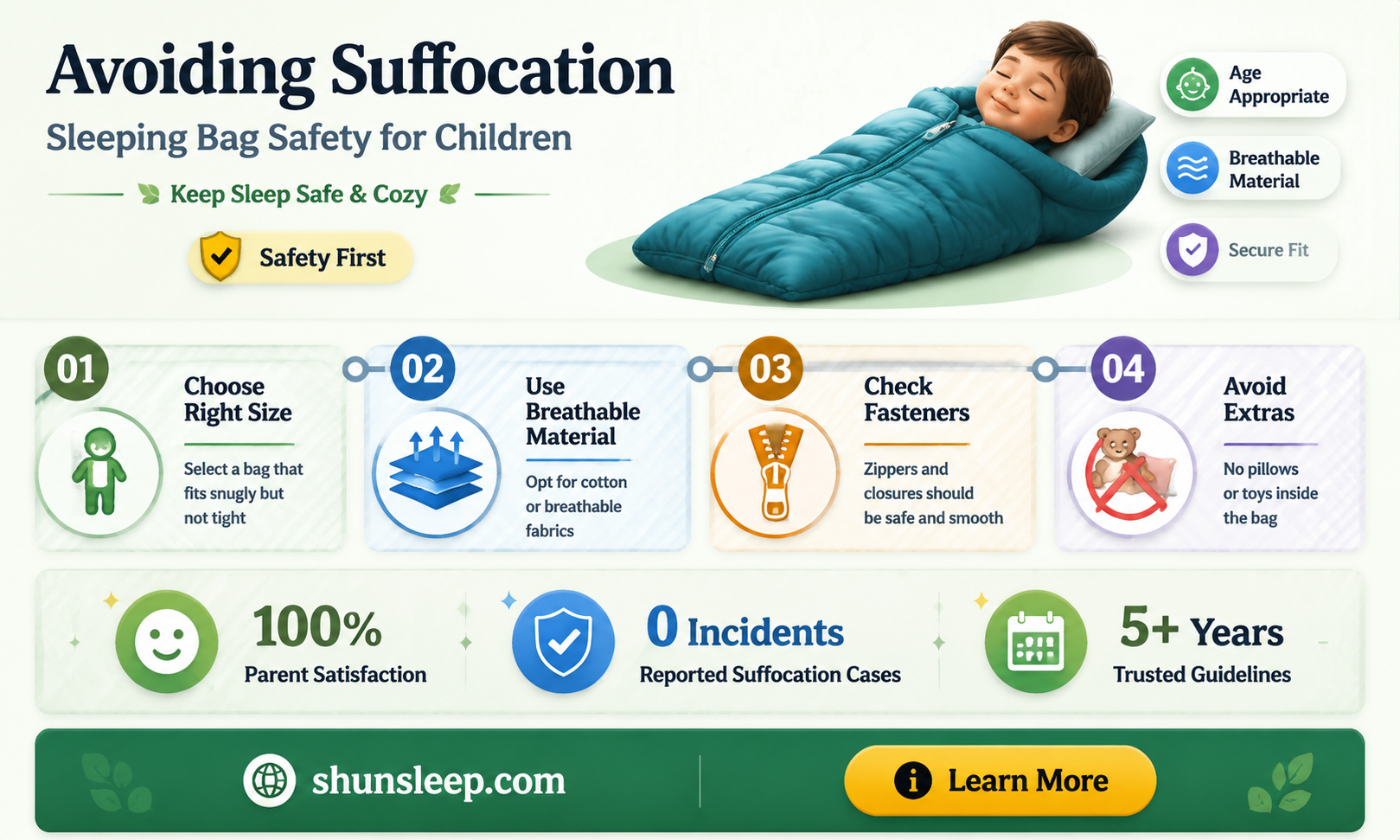 can a child suffocate in a sleeping bag