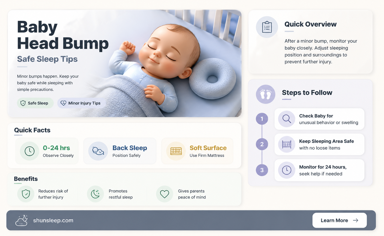 can a baby sleep after a bump on the head