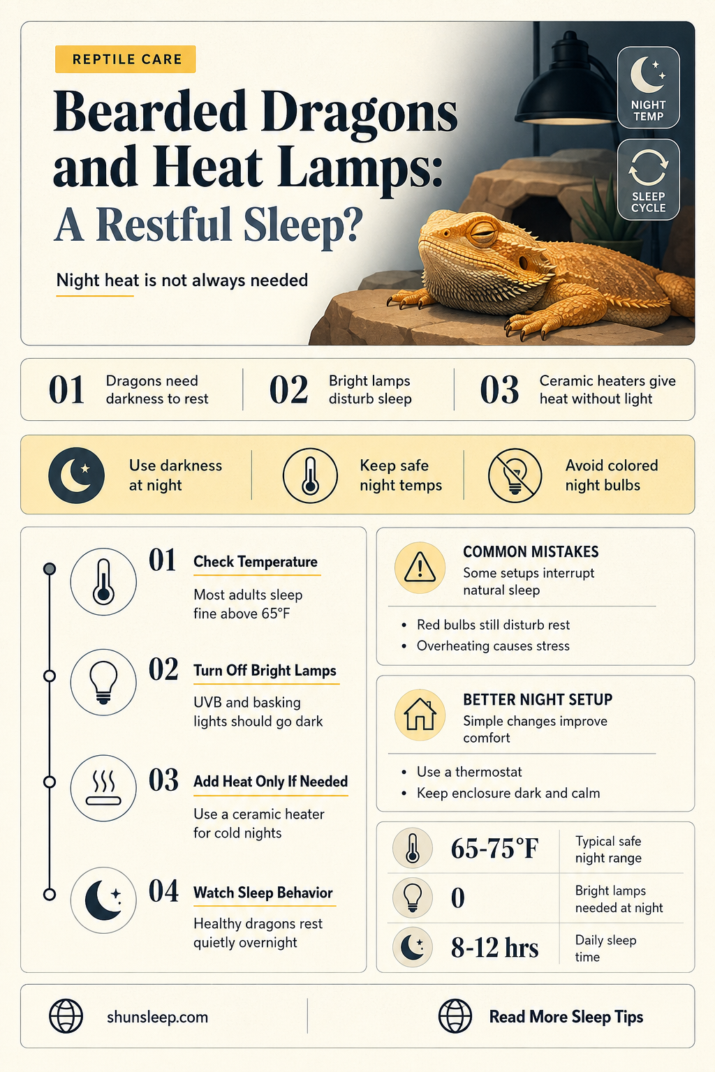 can bearded dragons sleep without a heat lamp