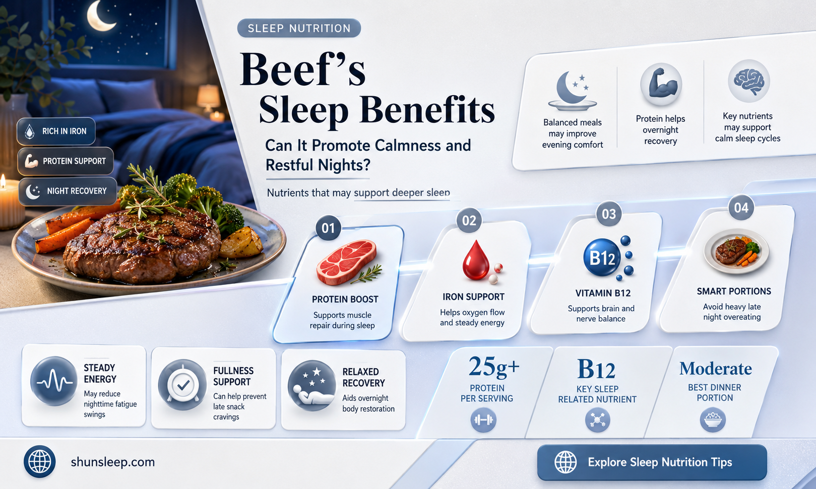can beef help you stay settled and sleep