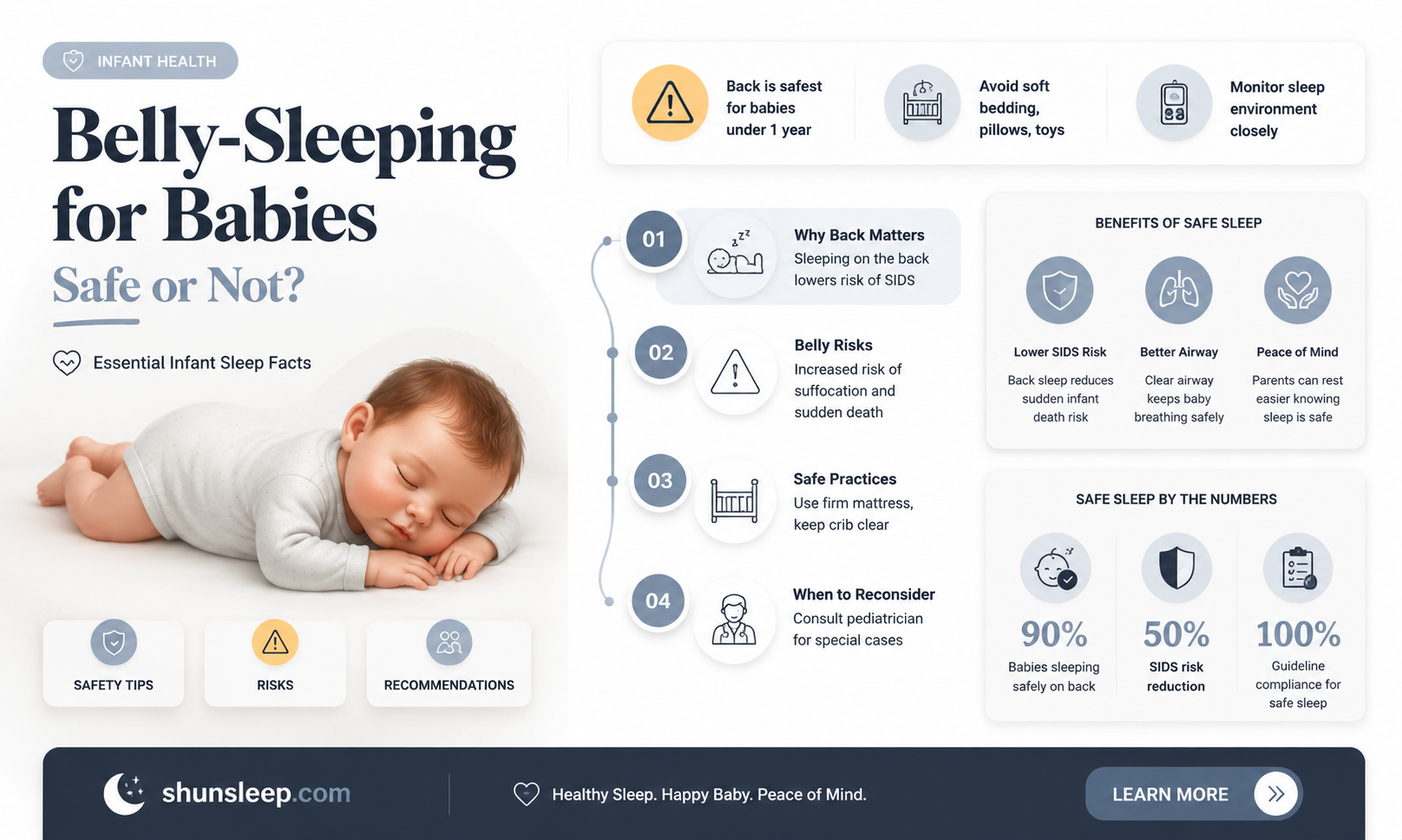 can 6 month old sleep on belly