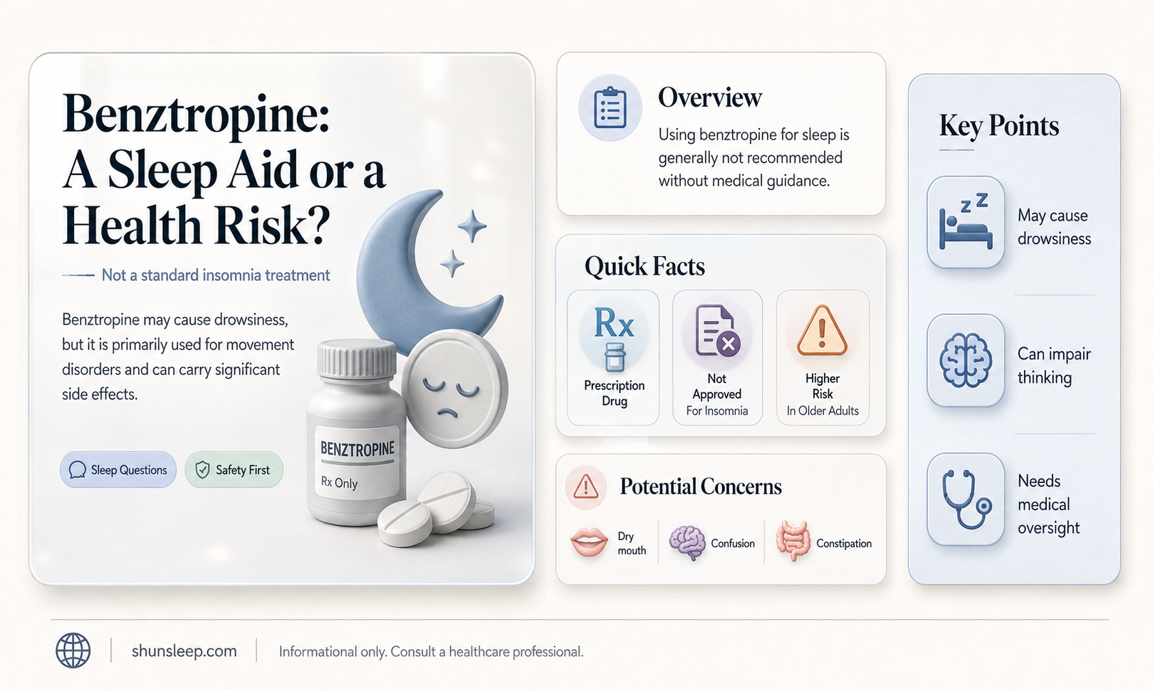 can benztropine be used for sleep