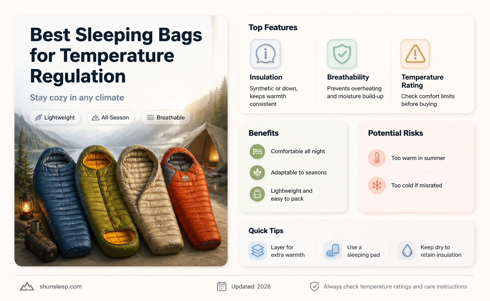 are there any sleeping bags that are actually temperature