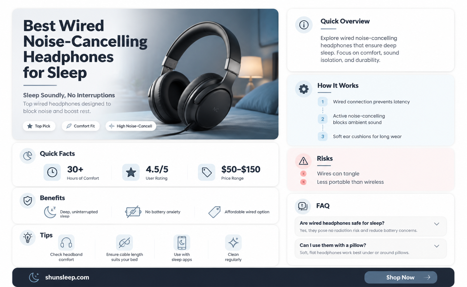 are there noise cancelling sleeping headphones without bluetooth