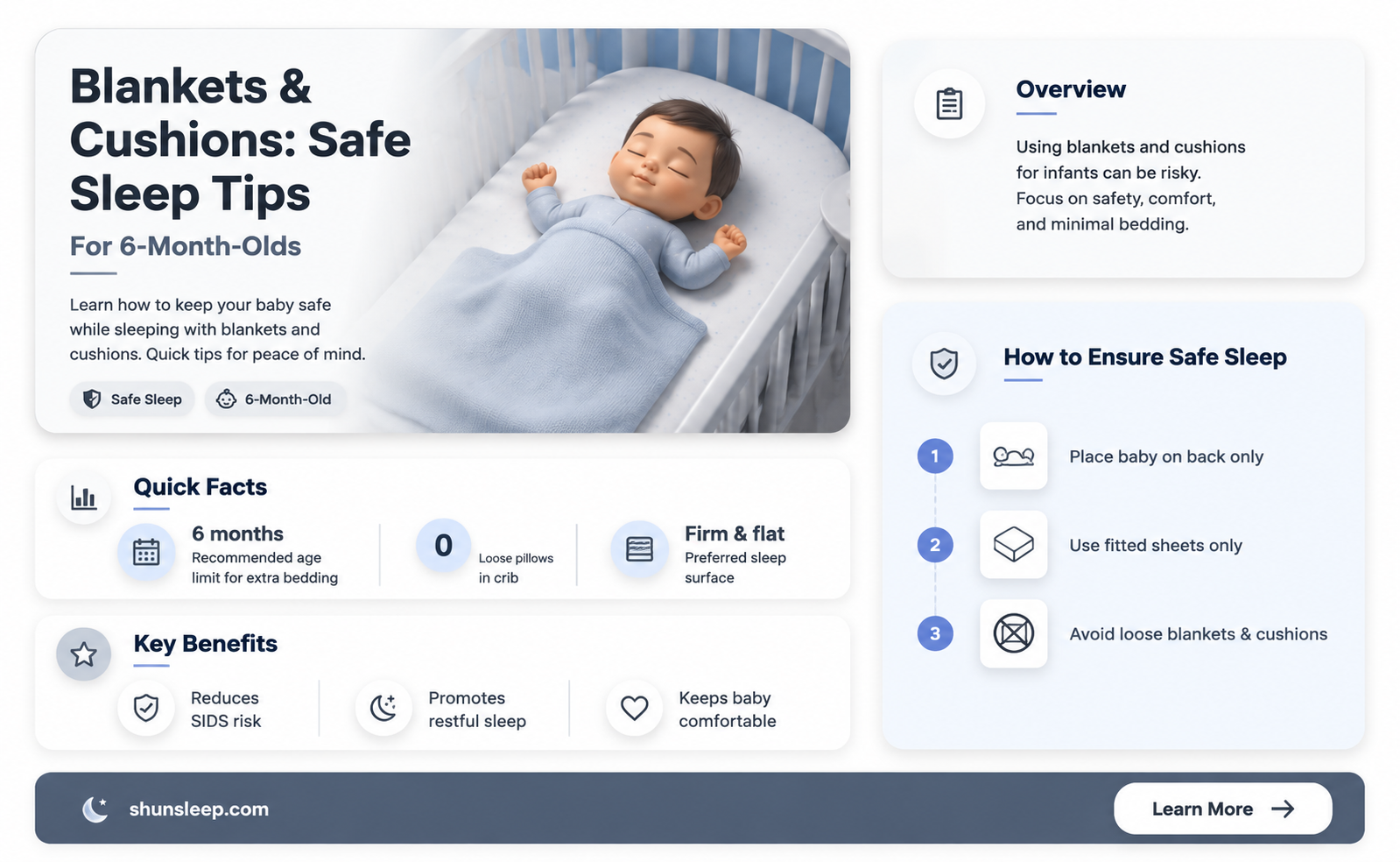 can 6month old sleep without blanket on coushiin