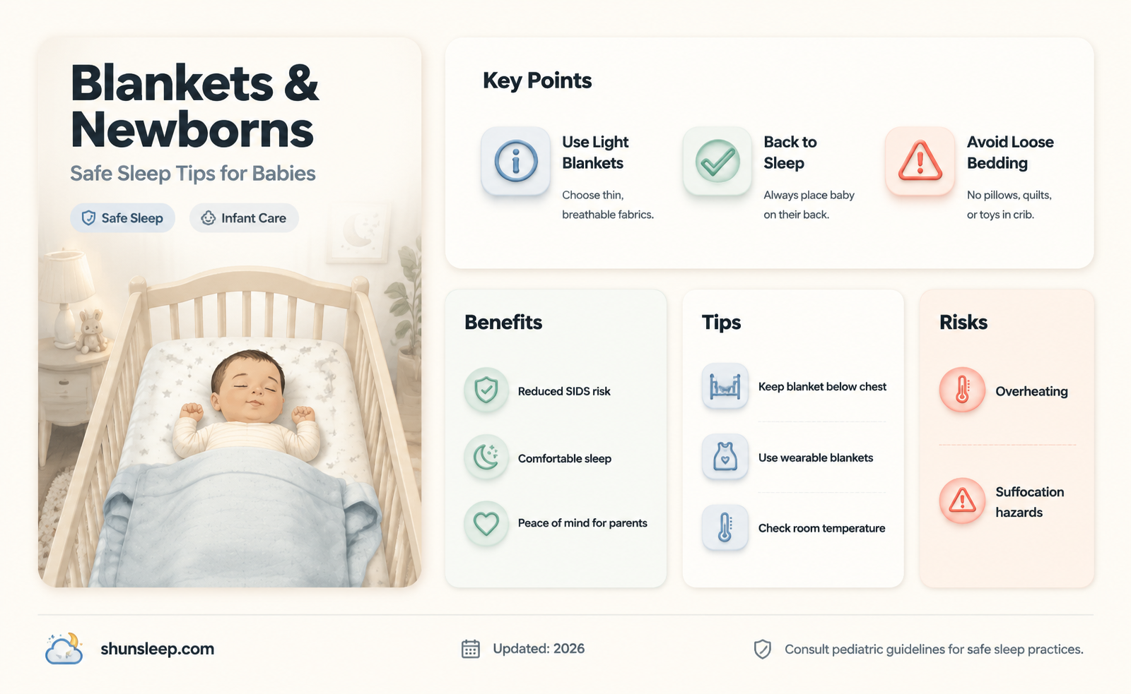 can a newborn sleep without a blanket