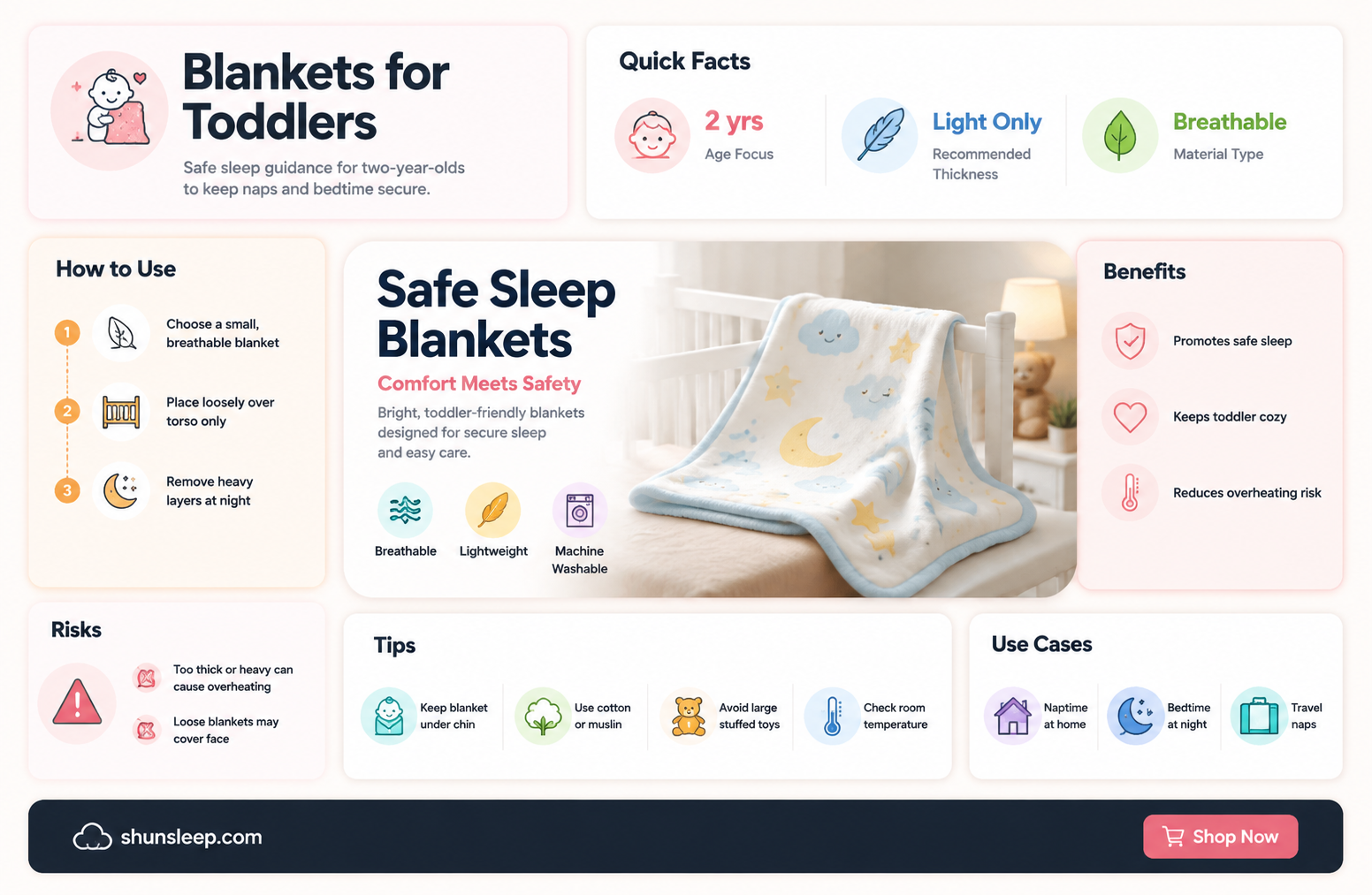 can 2 year olds sleep with blankets