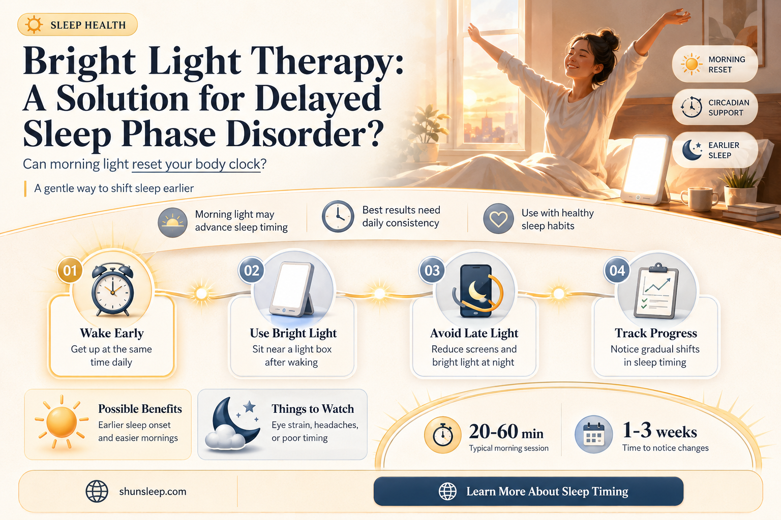 can bright light help delayed sleep phase