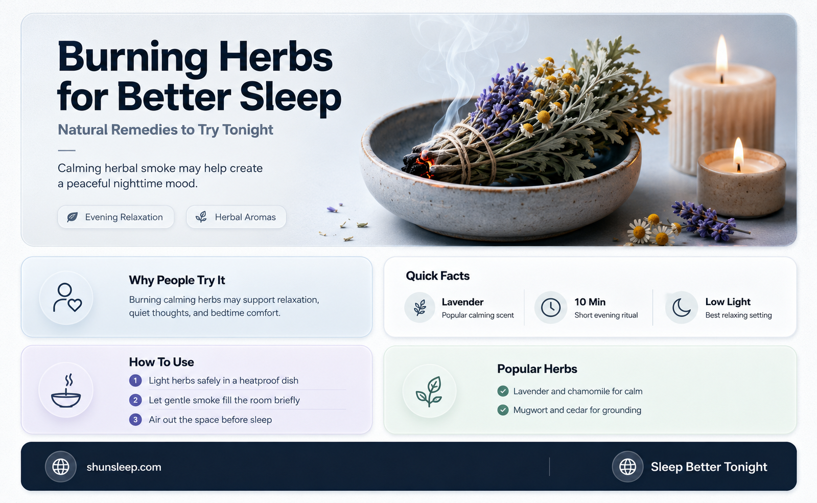 can burning herbs help you sleep
