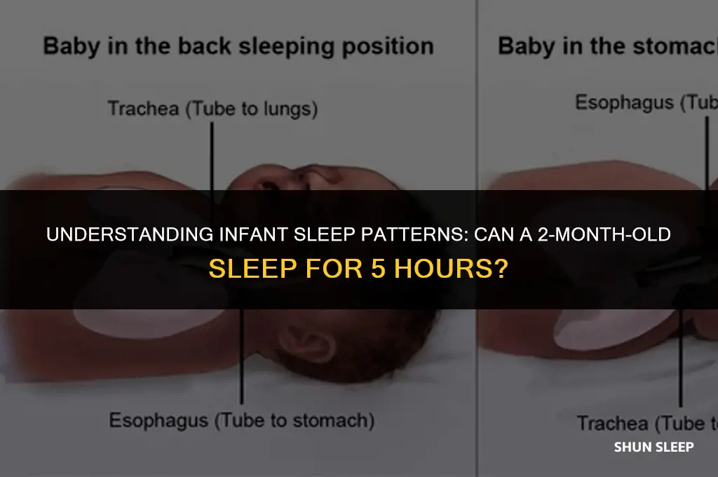 can a 2 month old sleep for 5 hours