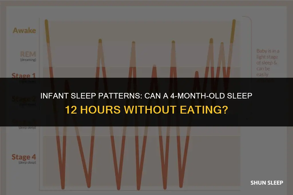 can a 4 month old sleep 12 hours without eating