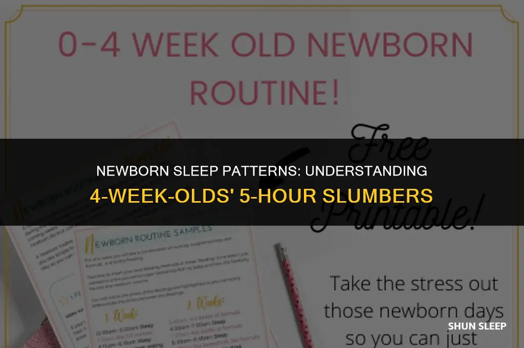 can a 4 week old sleep 5 hours