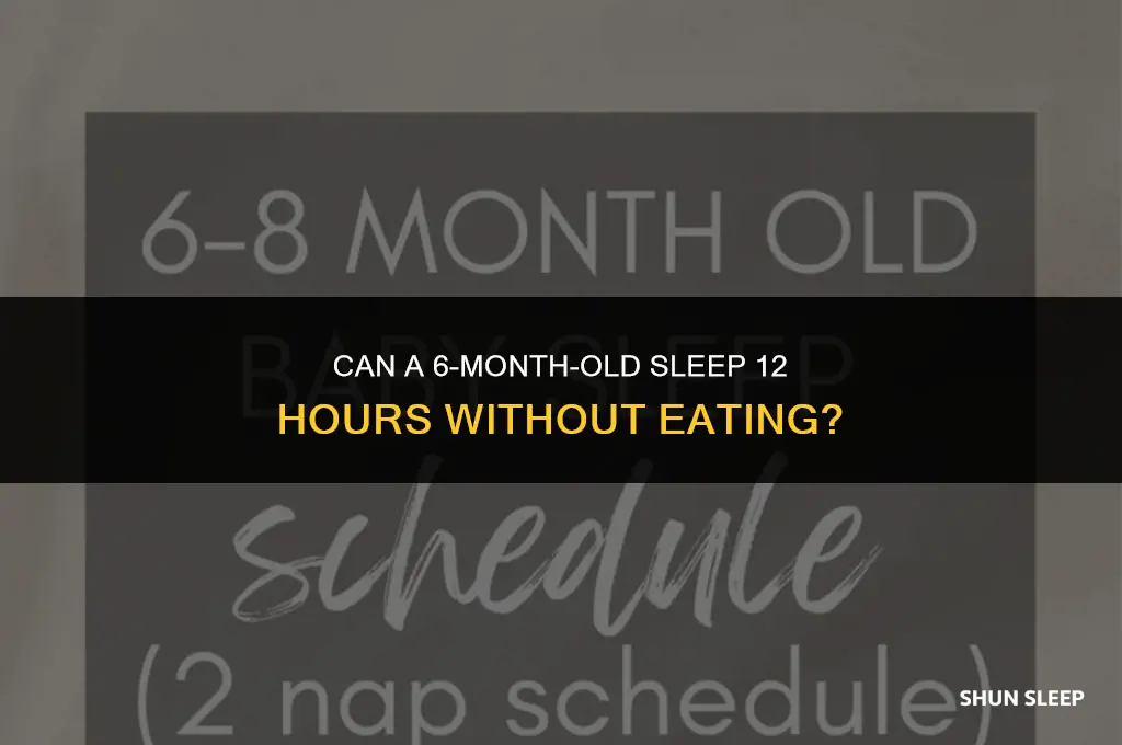 can a 6 month old sleep 12 hours without eating