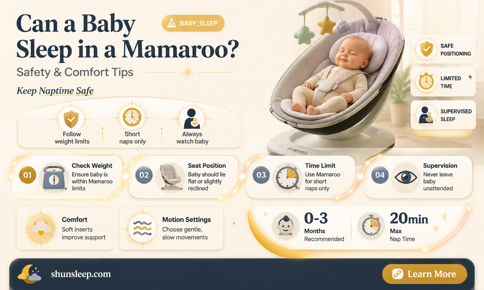 can a baby sleep in a mamaroo