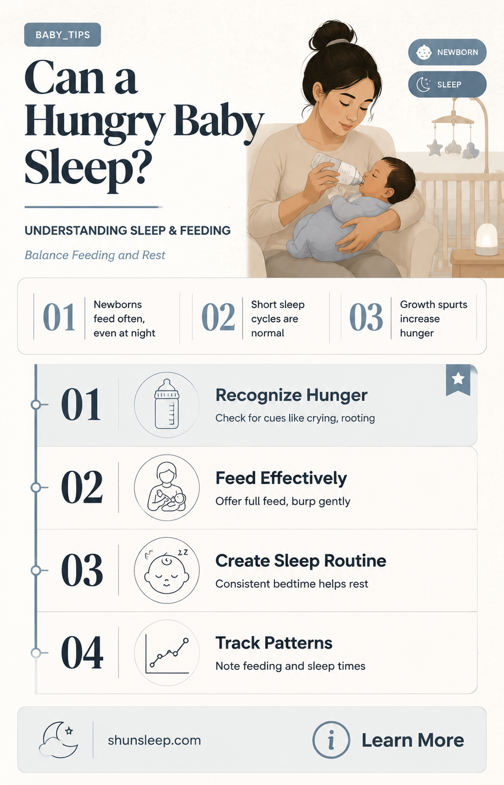 can a hungry baby sleep