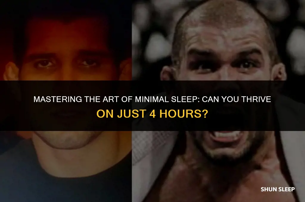 can a person adjust to 4 hours sleep