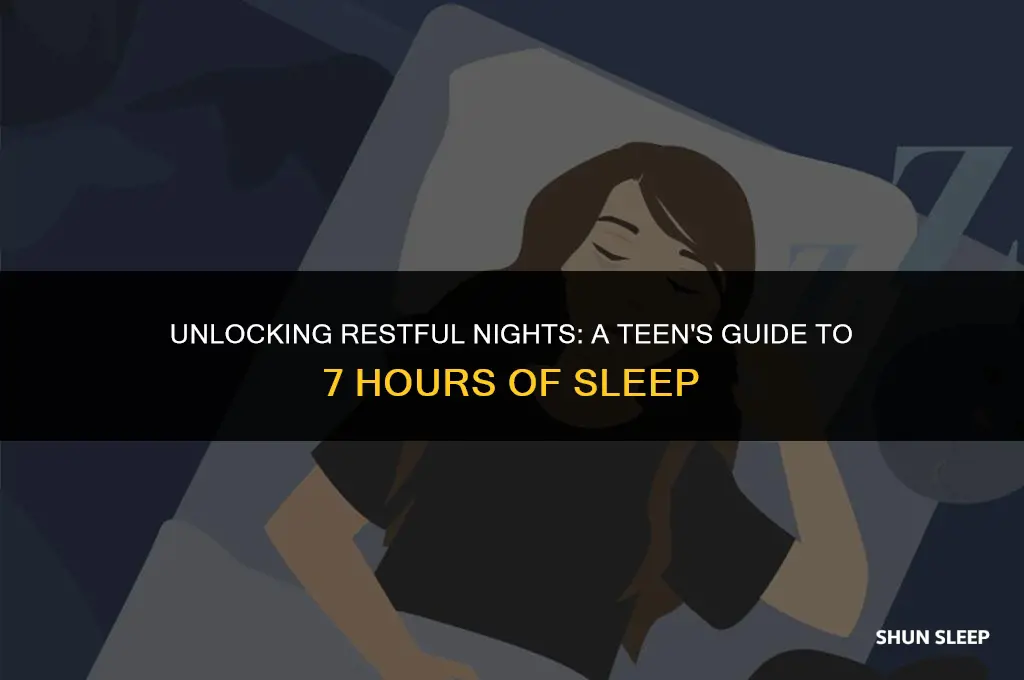 can a teen sleep 7 hours a night