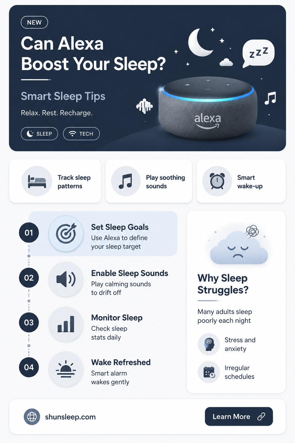 can alexa help me get to sleep