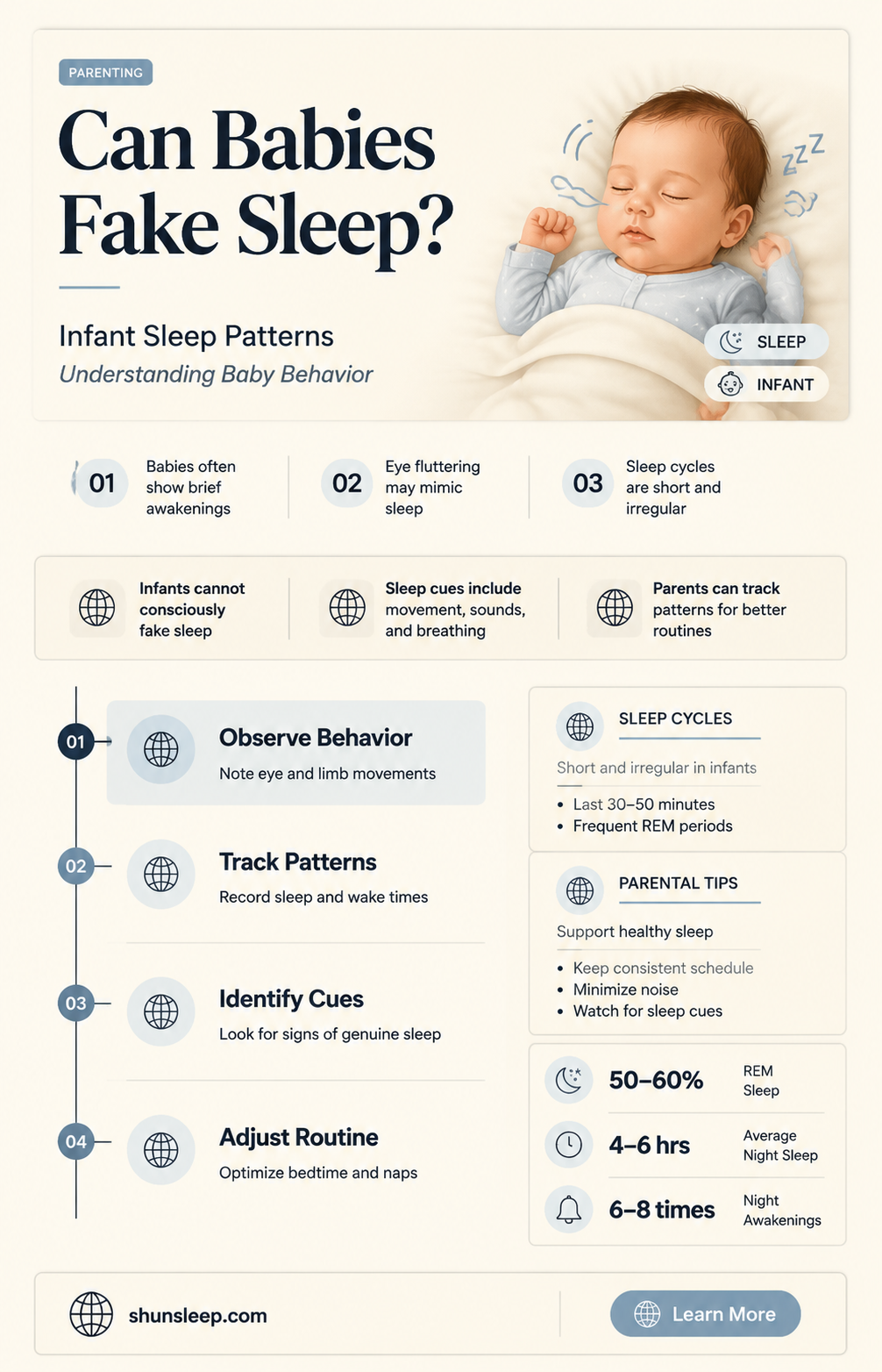 can babies fake sleep