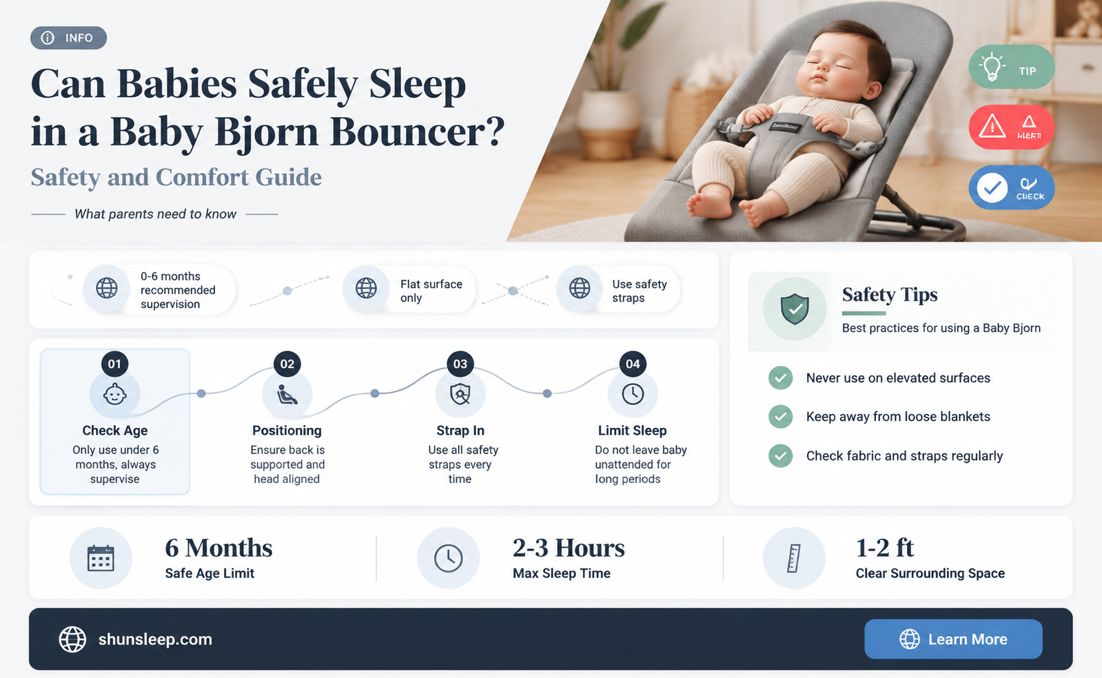 can babies sleep in a baby bjorn bouncer