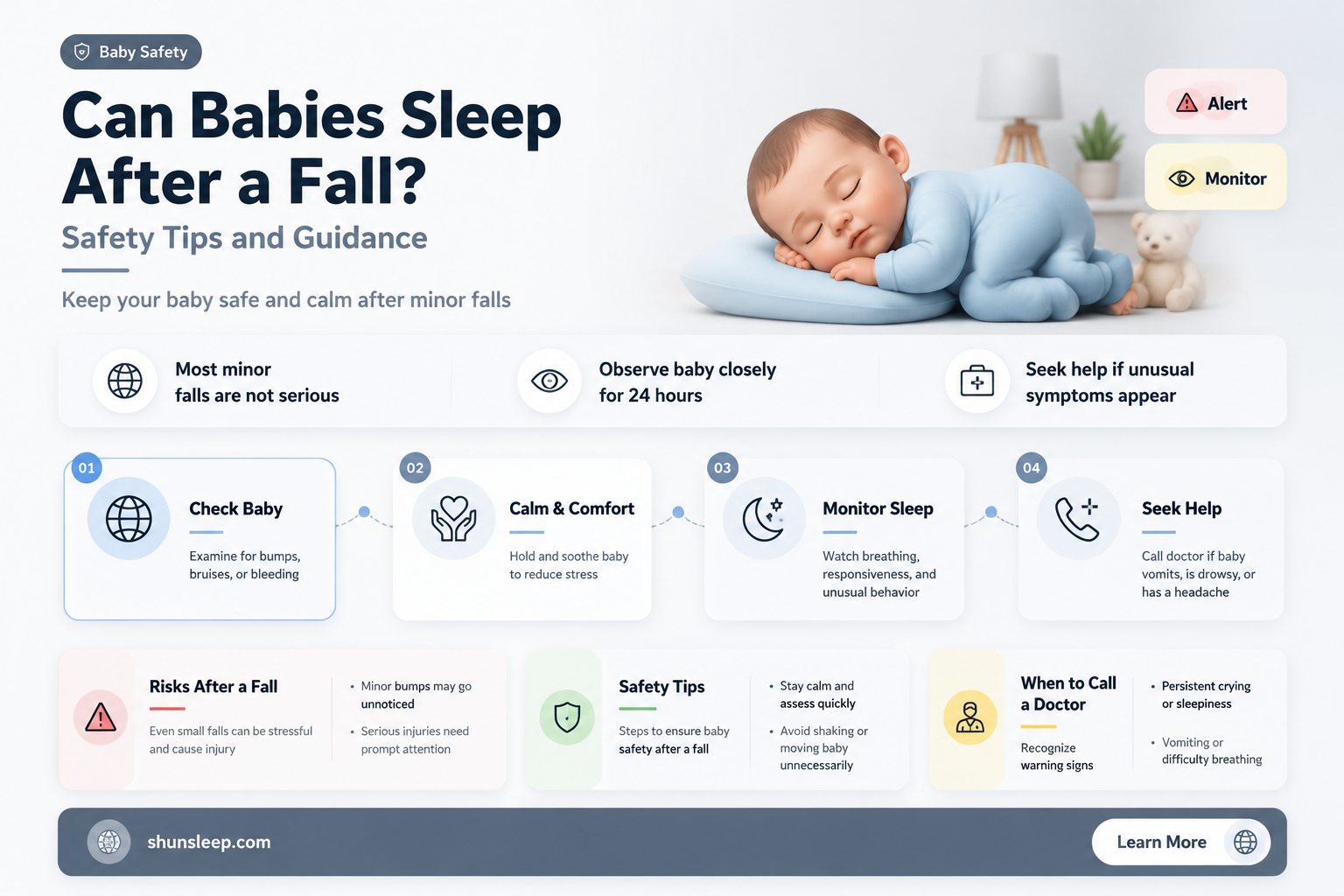 can babies sleep after a fall