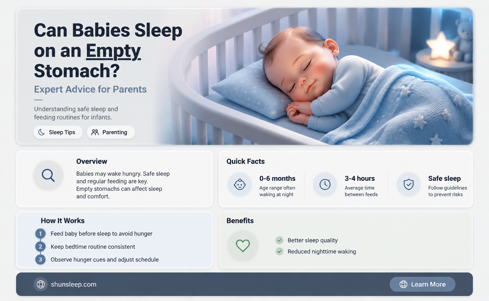 can babies sleep empty stomach