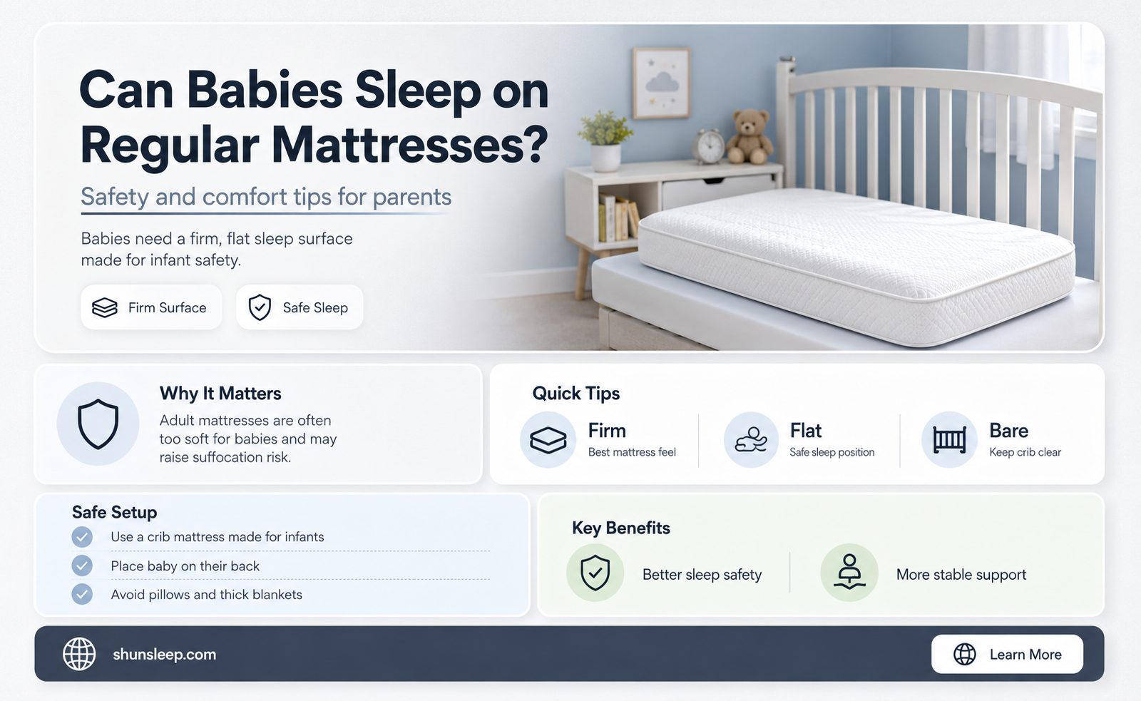 can baby sleep on normal mattress