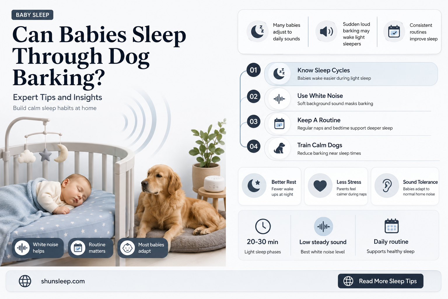 can babies sleep through dog barking
