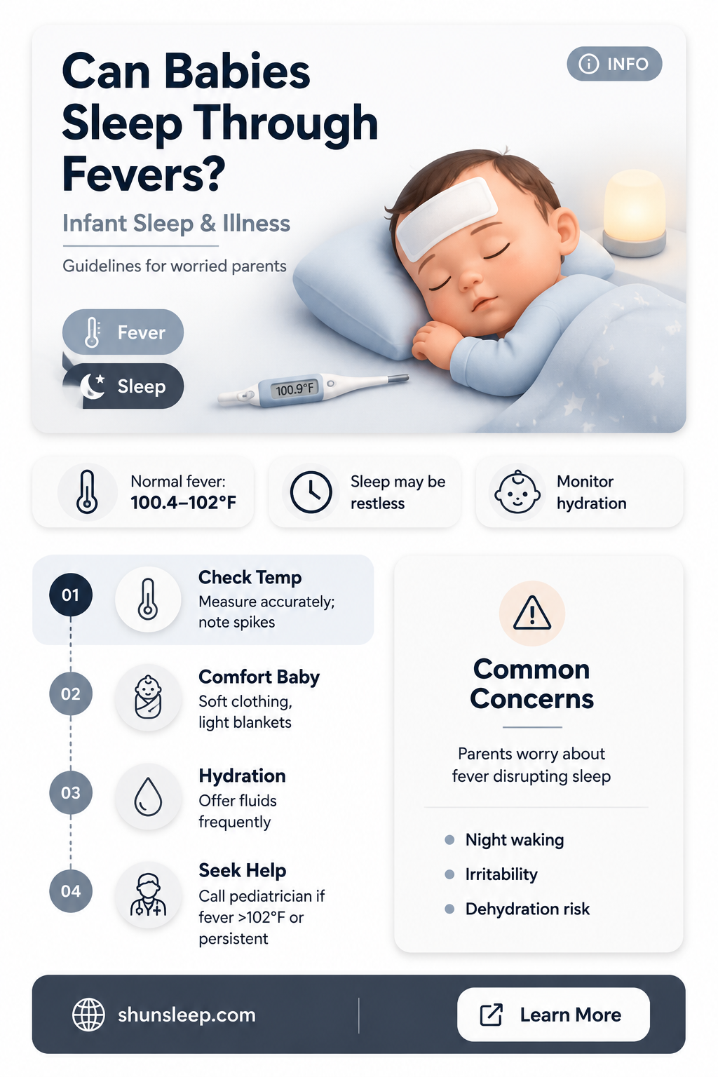 can a baby sleep through a fever
