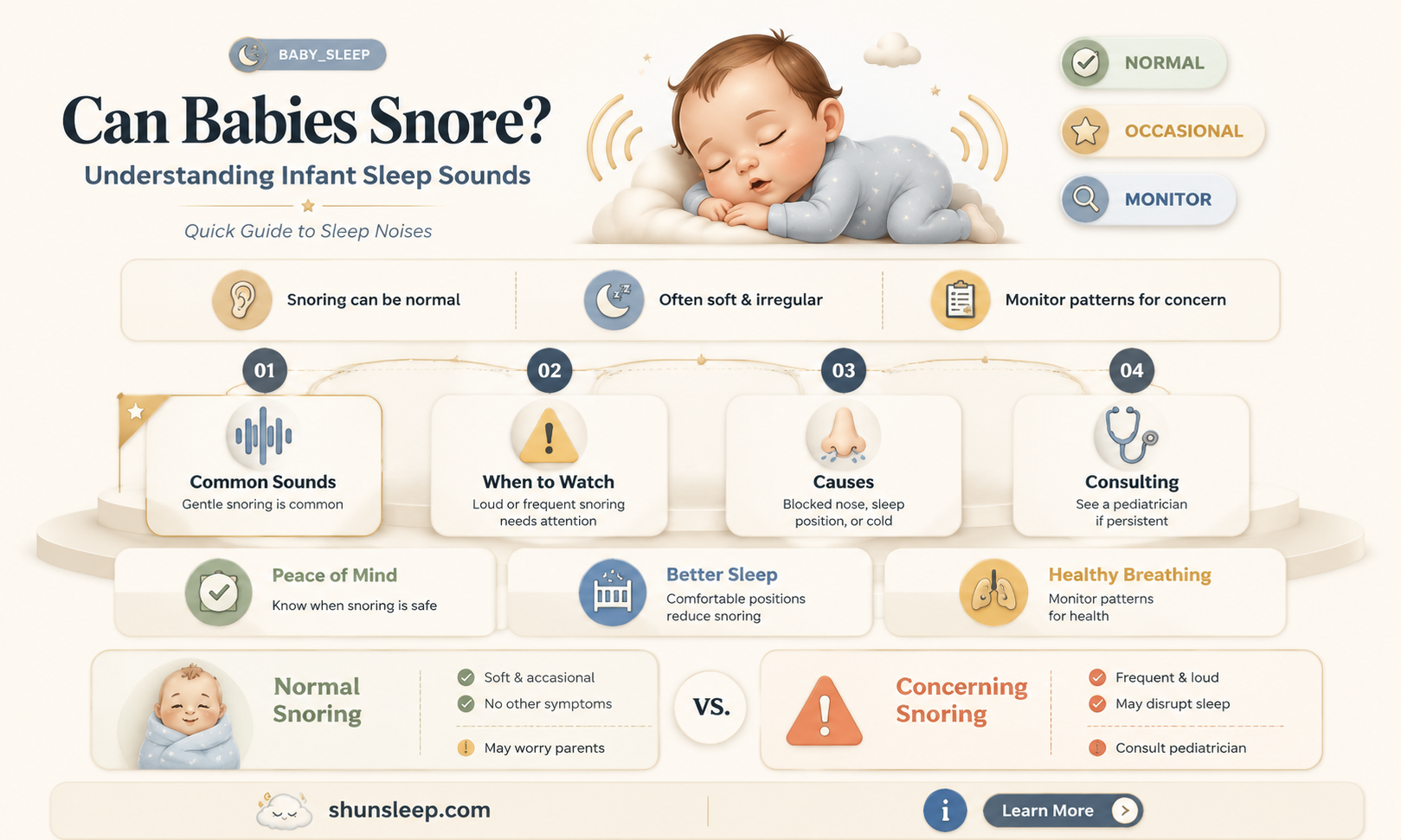 can a baby snore while sleeping