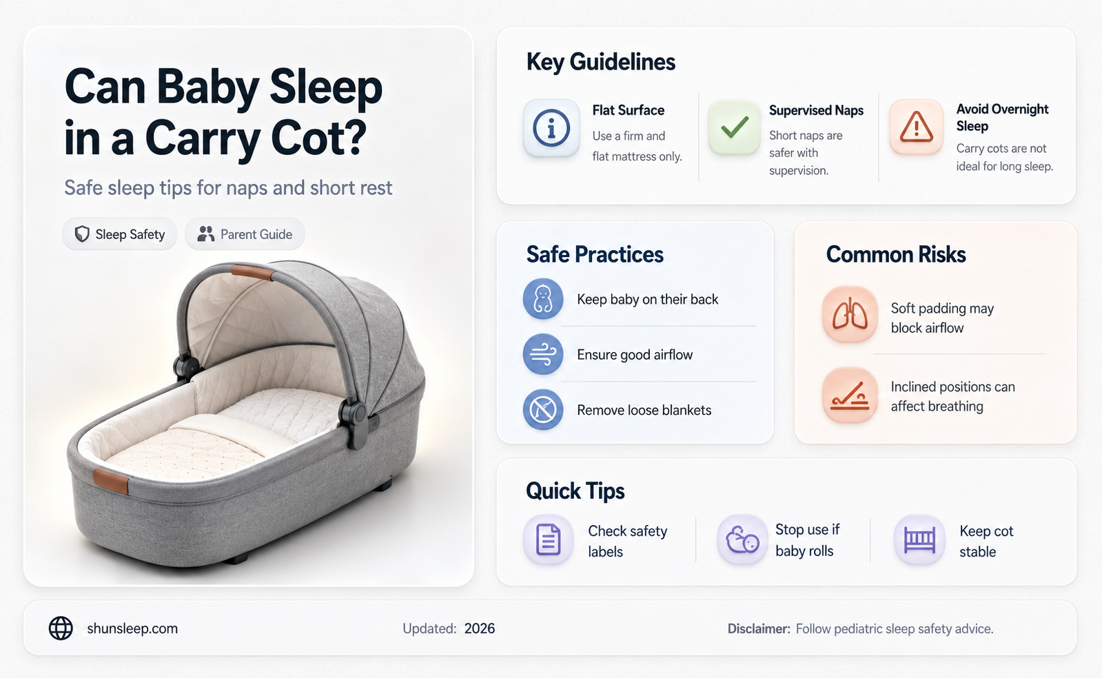 can baby sleep in carry cot