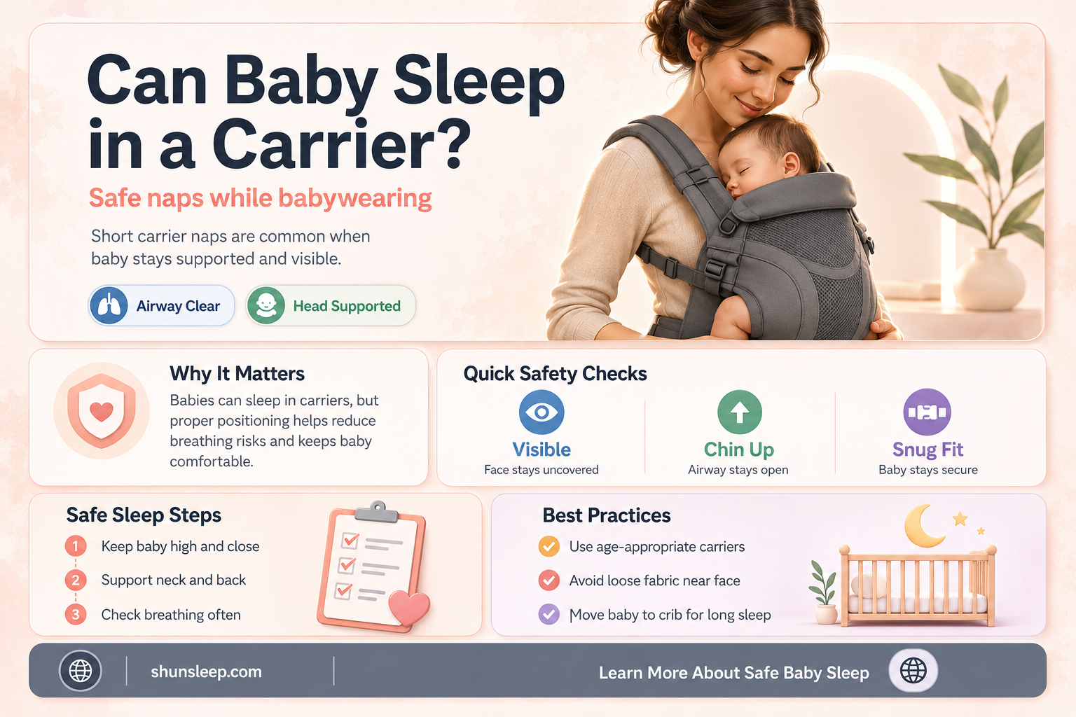 can baby sleep in carrier