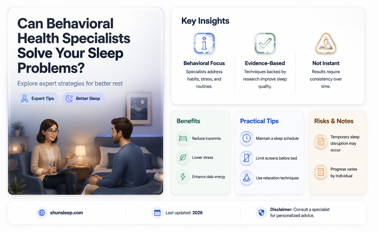 can a behavorial health specialist help my sleep problems