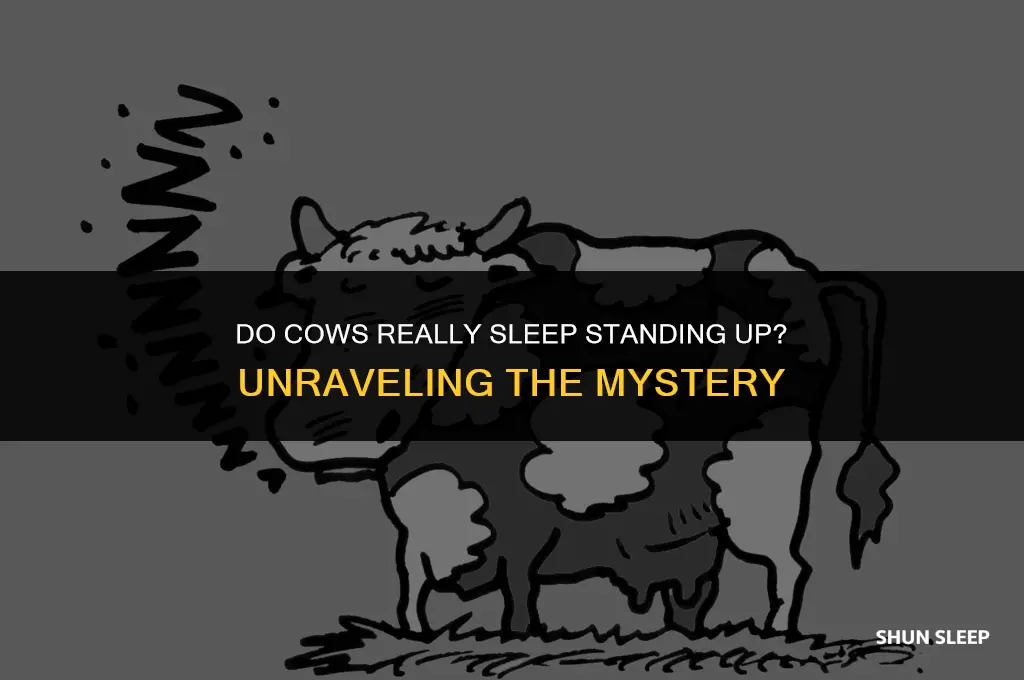 can cows sleep for hours standing up