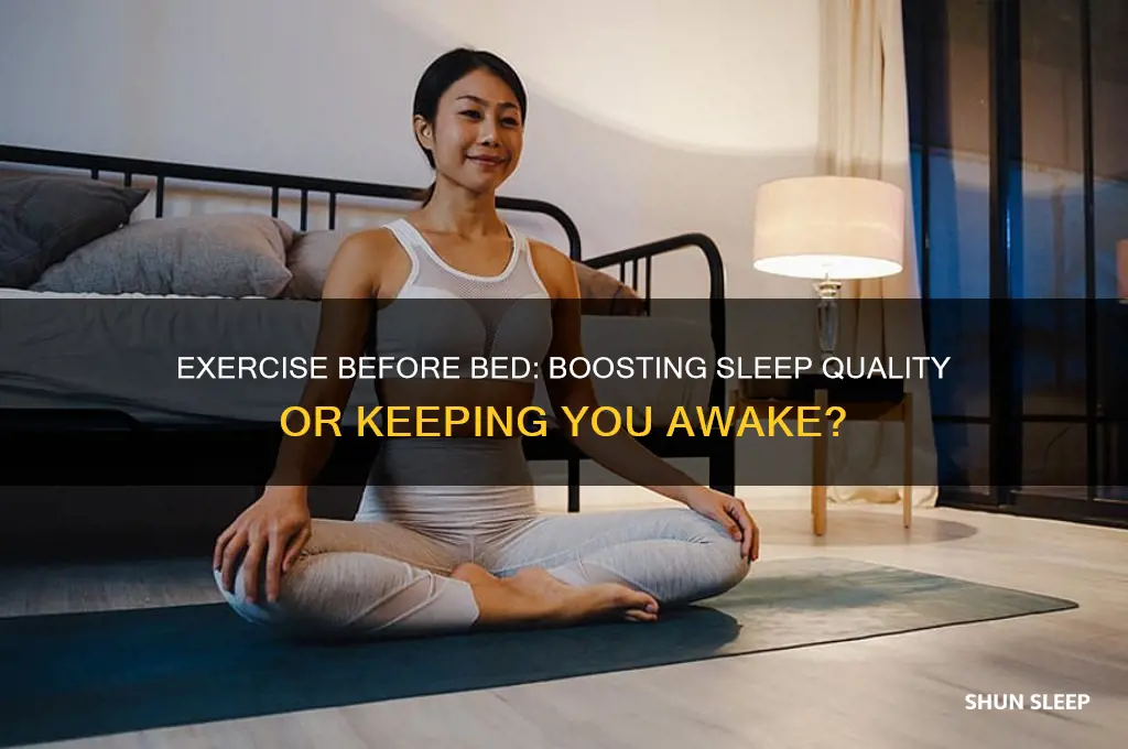 can excerise before bed help sleep