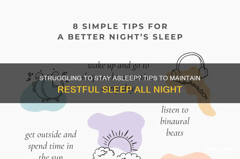 can get to sleep but not stay asleep