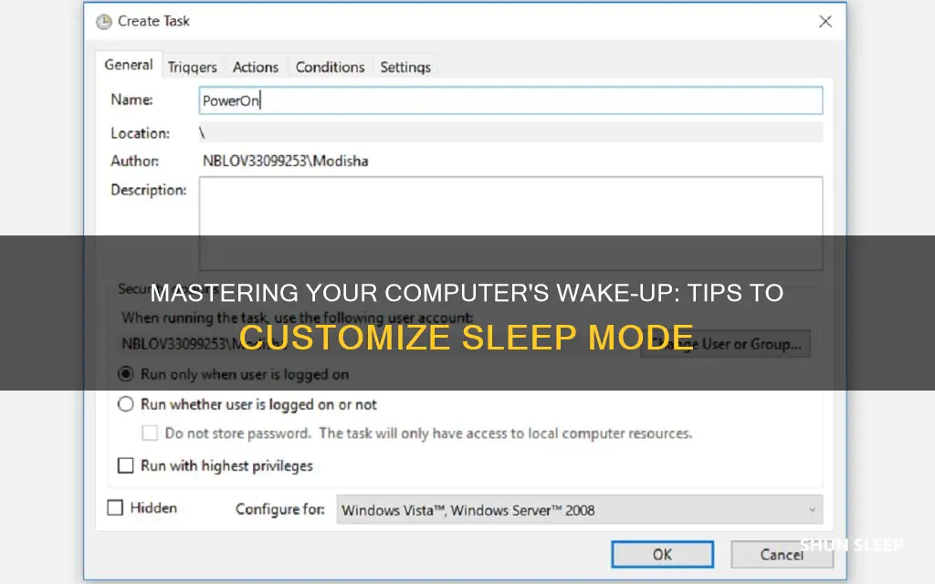 can i change how my computer wakes up from sleep